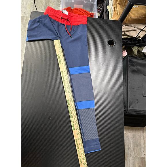 Kari Traa Tveito Tights Base Layer Leggings Blue Red Size XS/S Ski Preppy - Picture 6 of 12